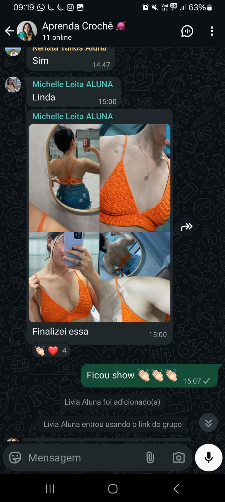 Depoimento de aluna