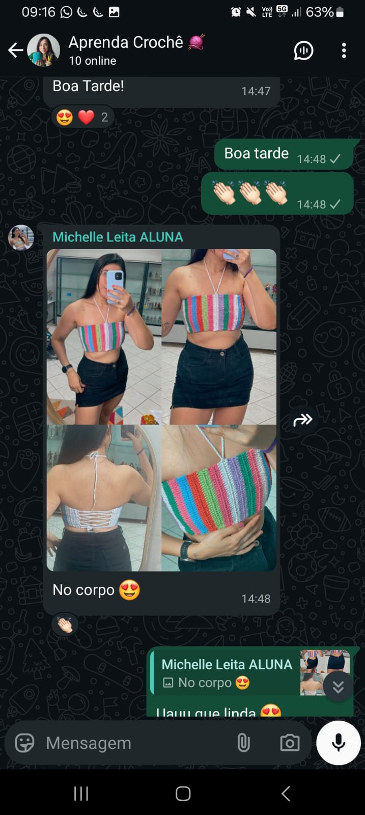 Depoimento de aluna